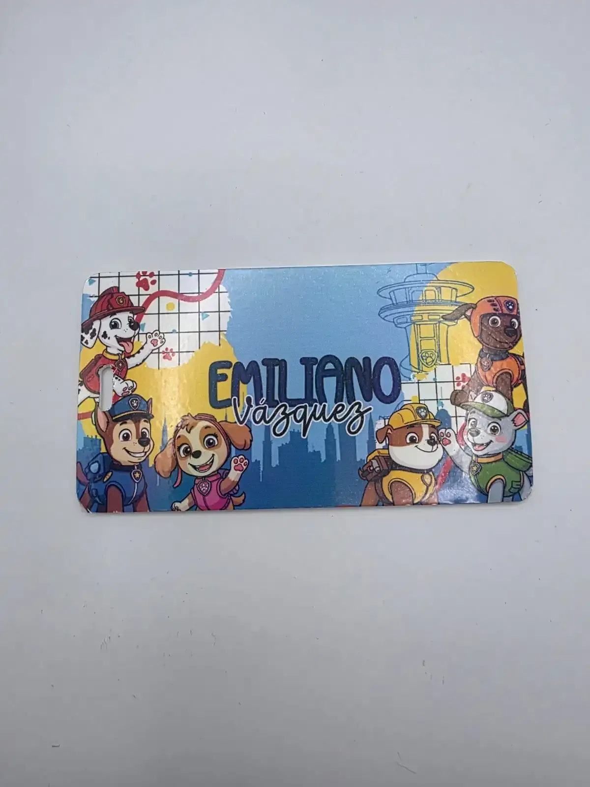 Tag Acrilico para mochila